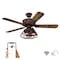 Westinghouse Ceiling Fan Indoor 48In Barnett WIFI DmLED Bnwd Rvr 5Bld Hky/PwtAsh Cage 74001B00 - alternate 4